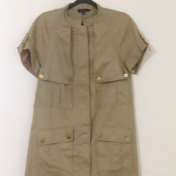 Ted Baker Tan Mini Utility Shirt Dress - Picture 1 of 4